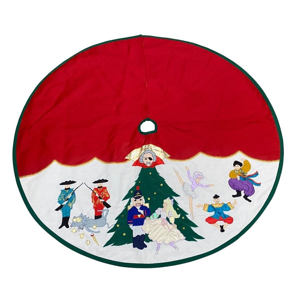 Vintage Nutcracker Ballet Christmas Tree Skirt Casita Crafts 42.75"